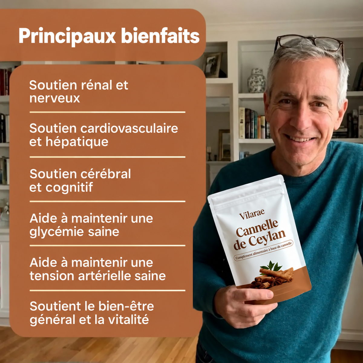 Vilarae – Cannelle de Ceylan 7 200 mg (équivalent) avec huile MCT